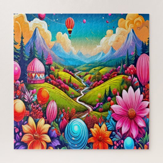 幻想的鮮やかな風景 ジグソーパズル (縦)