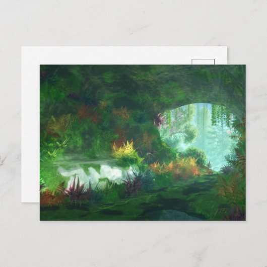 幻想的:大理石ポストカードの女性 ポストカード (正面/裏面)