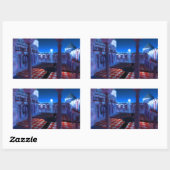 幻想的:宮殿の中庭ステッカー 長方形シール (シート)