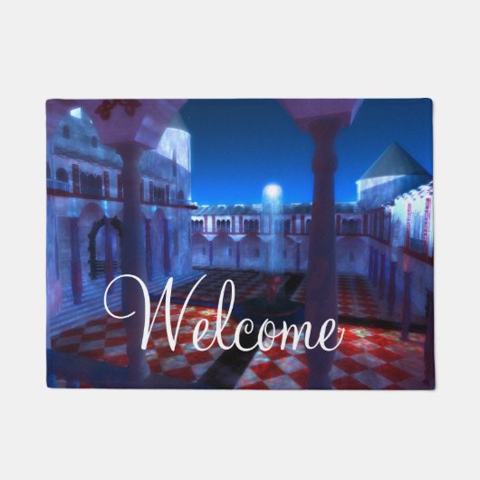 幻想的：宮殿の中庭Doormat ドアマット (正面)