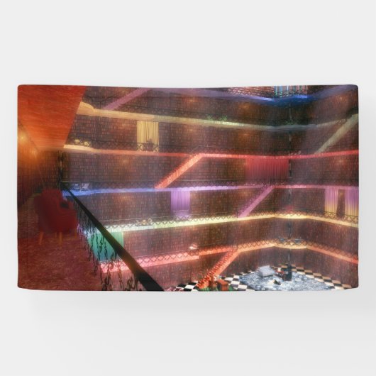 幻想的:宮殿の図書館のバナー 横断幕 (横)