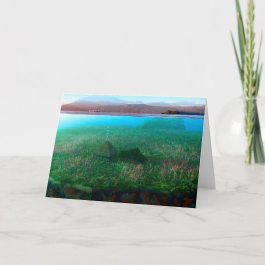 幻想的:島のコテージカード カード (正面)