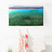 幻想的:島のコテージ旗 横断幕 (インサイチュ)