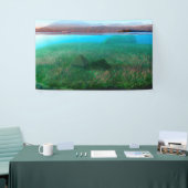 幻想的:島のコテージ旗 横断幕 (トレードショー)