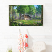 幻想的：森のコテージバナー 横断幕 (インサイチュ)