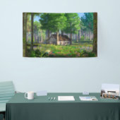 幻想的：森のコテージバナー 横断幕 (トレードショー)