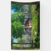 幻想的：森のコテージバナー 横断幕 (縦)