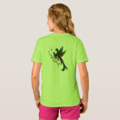 幻想芸術、色鮮やかな鳥の絵画 Tシャツ (裏面フル)