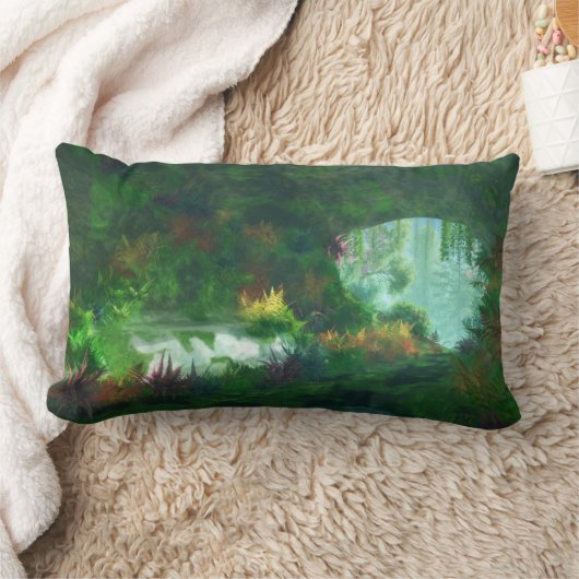 幻想:大理石枕の女性 ランバークッション (ブランケット)