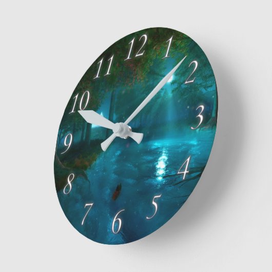 幻想:妖精の宮殿の時計へ ラウンド壁時計 (傾斜)