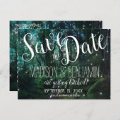 幻滅した森の木々の妖精《フェアリー》の光が日付を救う ポストカード (正面/裏面)