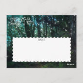 幻滅した森の木々の妖精《フェアリー》の光が日付を救う ポストカード (裏面)