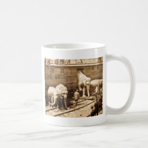 幻灯のスライドのRingling Bros象の列車 コーヒーマグカップ