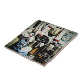 幻灯のスライド古い日本傘ペインター タイル (側面)