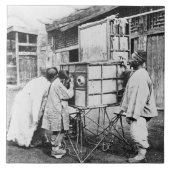 幻灯、c.1870 (b/wの写真) タイル (正面)