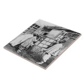 幻灯、c.1870 (b/wの写真) タイル (側面)