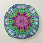 幻覚剤の至の曼荼羅の円形の枕 ラウンドクッション (正面)