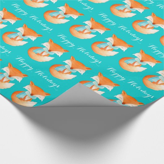 幼いこどもの冬の芸術の幸せな休日のクリスマスの覆いを孤色に変色させて下さい ラッピングペーパー (角)