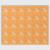 幼いこどもの芸術の年齢および名前の第1誕生日の覆いを孤色に変色させて下さい ラッピングペーパー (フラット)