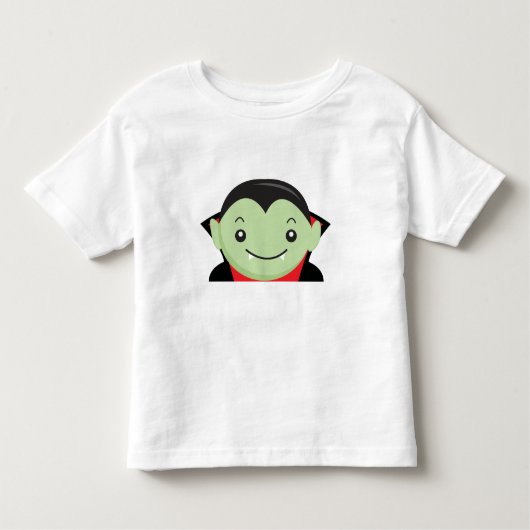 幼い子供の吸血鬼のハロウィンのマンガのキャラクタ トドラーTシャツ (正面)