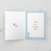 幼い子供へ男の子のキリン誕生日の挨拶 カード (内部)