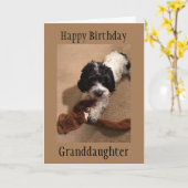 「幼い孫娘」ハッピーバースデーカード カード (黄色い花)