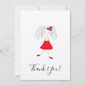幼い少女 サンキューカード (正面)