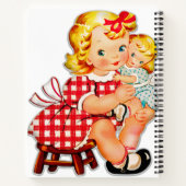 幼い少女 レトロ ヴィンテージ人形 子 ノートブック (裏面)