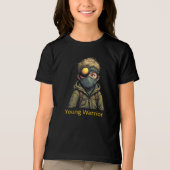 幼い少年のためのポストアポコタイプデザイン付きTシャツ トライブレンドTシャツ (正面)