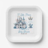幼い王子が男の子の赤ん坊のシャワーを途中にある ペーパープレート (正面)
