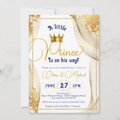 幼い王子が男の子の赤ん坊のシャワーを途中にある 招待状 (正面)