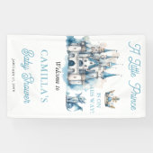 幼い王子が男の子の赤ん坊のシャワーを途中にある 横断幕 (横)