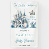 幼い王子が男の子の赤ん坊のシャワーを途中にある 横断幕 (縦)