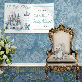 幼い王子が男の子の赤ん坊のシャワーを途中にある 横断幕