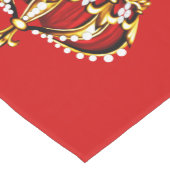 幼い王子が赤い金ゴールドの冠王室のを飾る ミディアムテーブルランナー (コーナー)