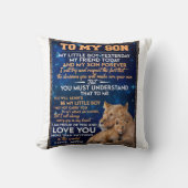 幼い男の子の昨日の友人の今日 – ライオンの母に息子 クッション (正面)