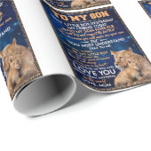 幼い男の子の昨日の友人の今日 – ライオンの母に息子 ラッピングペーパー (ロールコーナー)