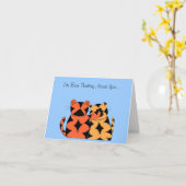 幼い虎 カード (黄色い花)