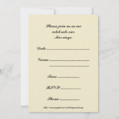 幼い頃の恋人たちの結婚式招待状 招待状 (裏面)