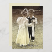 幼い頃の恋人たちの結婚式招待状 招待状 (正面/裏面)
