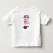 幼児おもしろいTシャツバレリーナマウスバレエダンス トドラーTシャツ (裏面)