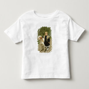 幼児および大きい犬(キャンバスの油) トドラーTシャツ