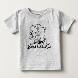 幼児かわいいベビーマンモスTシャツ ベビーTシャツ