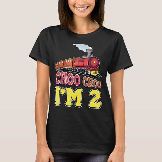 幼児かわいい列車恋人B日Im 2チョオChoo Tシャツ (正面)