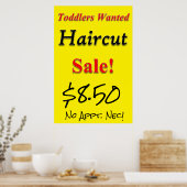 幼児がヘアカットを望む販売美しいサロンポスター ポスター (キッチン)