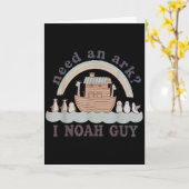 幼児が方舟を必要とする ノアの男 面白い クリスチャン キッズ カード (黄色い花)