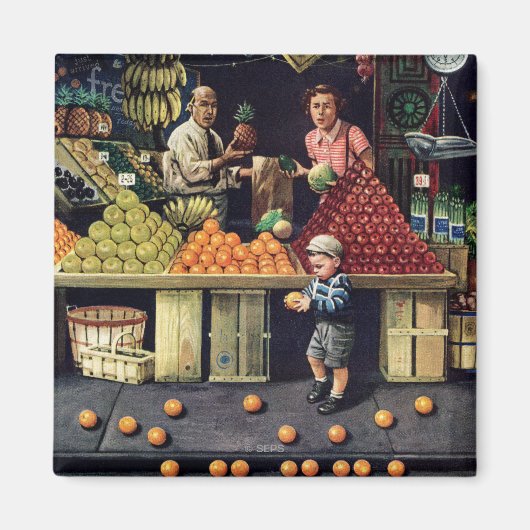 幼児とオレンジ マグネット (正面)