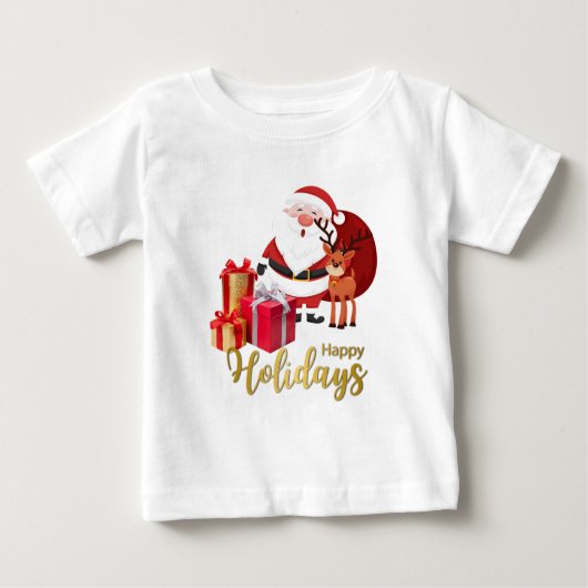 幼児のためのクリスマスTシャツ ベビーTシャツ (正面)