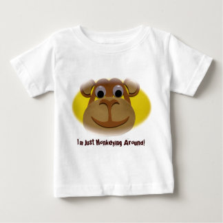 幼児のためのサル長袖シャツ ベビーTシャツ