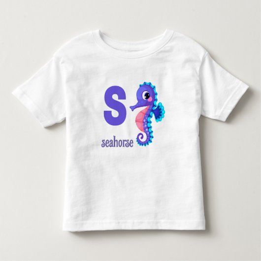 幼児のためのシーサイドシーホースティー トドラーTシャツ (正面)